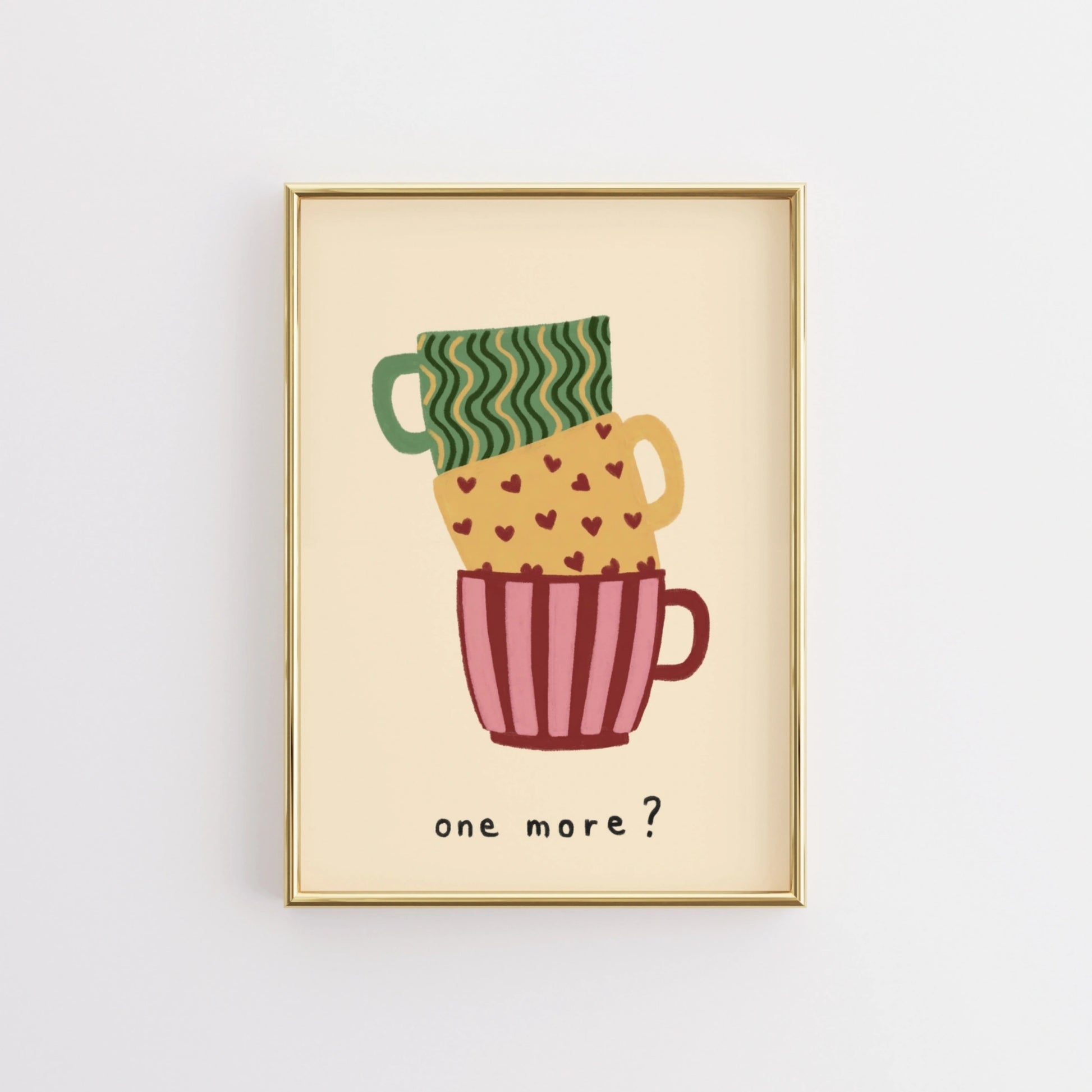 Colorful Retro Cup Poster