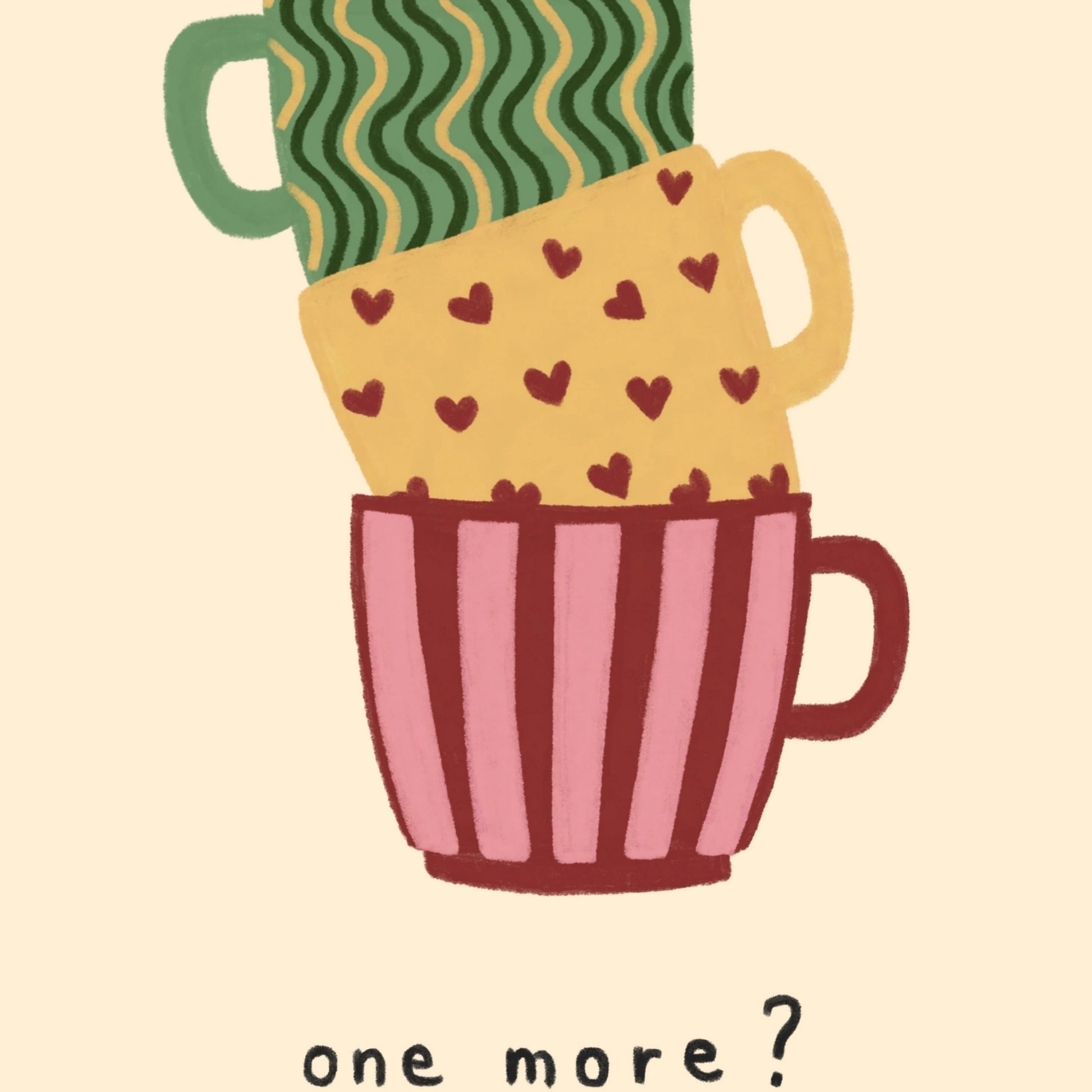 Colorful Retro Cup Poster