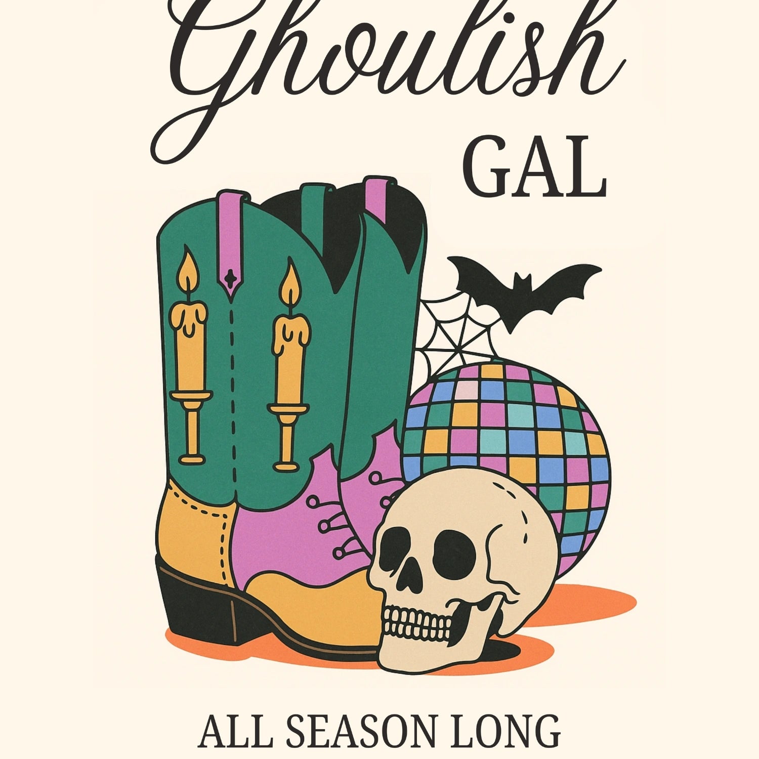 Ghoulish Gal Wall Art – Colorful Halloween