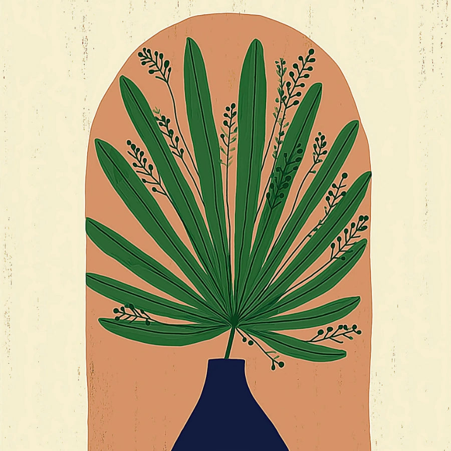 Tropical Plant Wall Art – Minimal Botanical Poster
