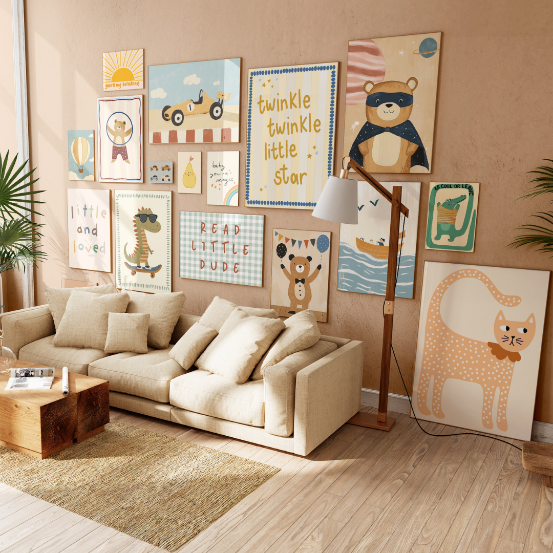 Handmade Whole Nursery Decor, over 1100 prints.