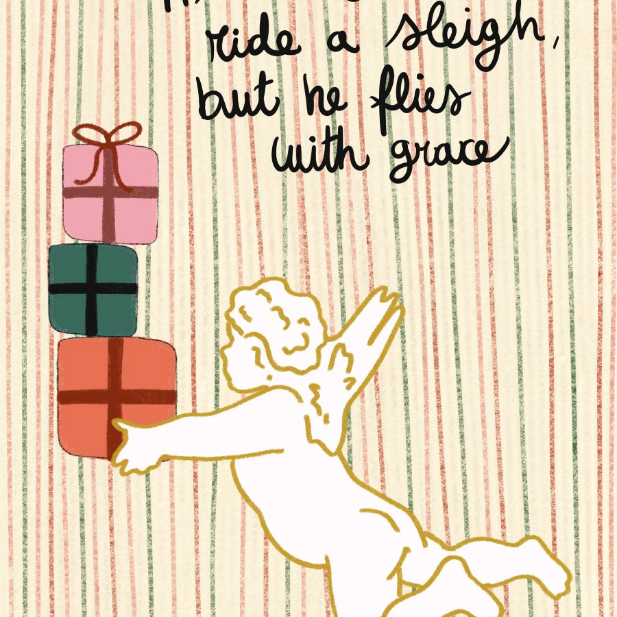 Weihnachtsengel-Wandbild – Anmutiges Weihnachtszitat-Poster