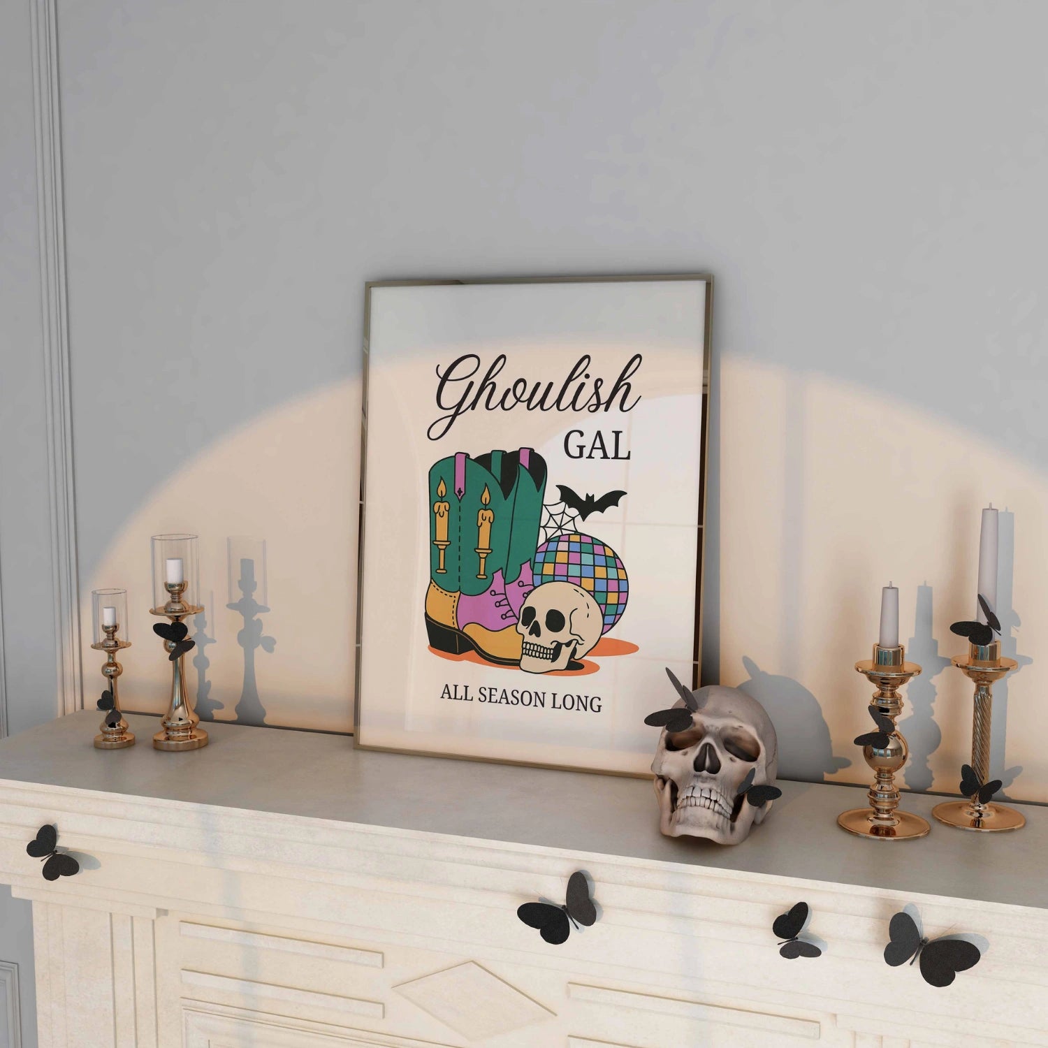 Ghoulish Gal Wall Art – Colorful Halloween