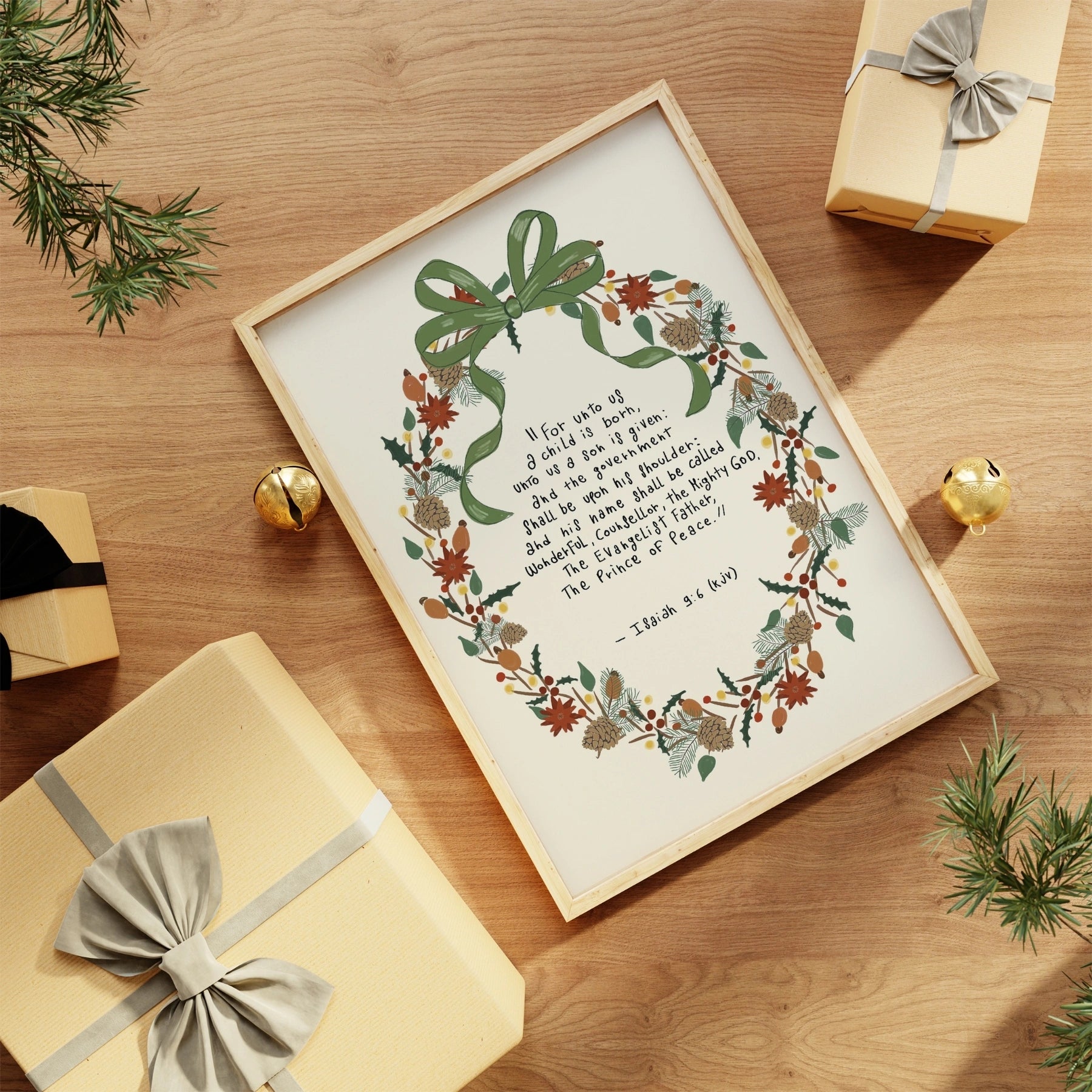 Elegant Bible Verse Holiday Print