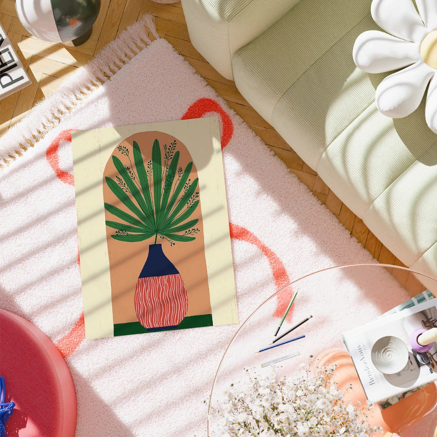 Tropical Plant Wall Art – Minimal Botanical Poster