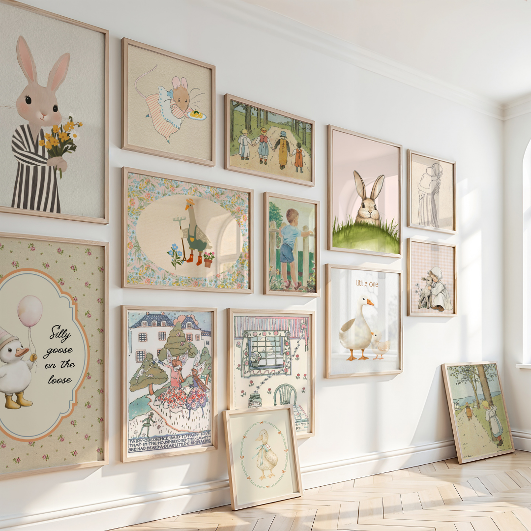 Handmade Whole Nursery Decor, over 1100 prints.