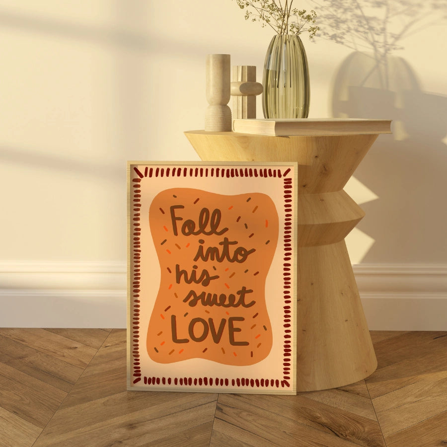 Fall into His Sweet Love Wall Art - Christian Autumn Print