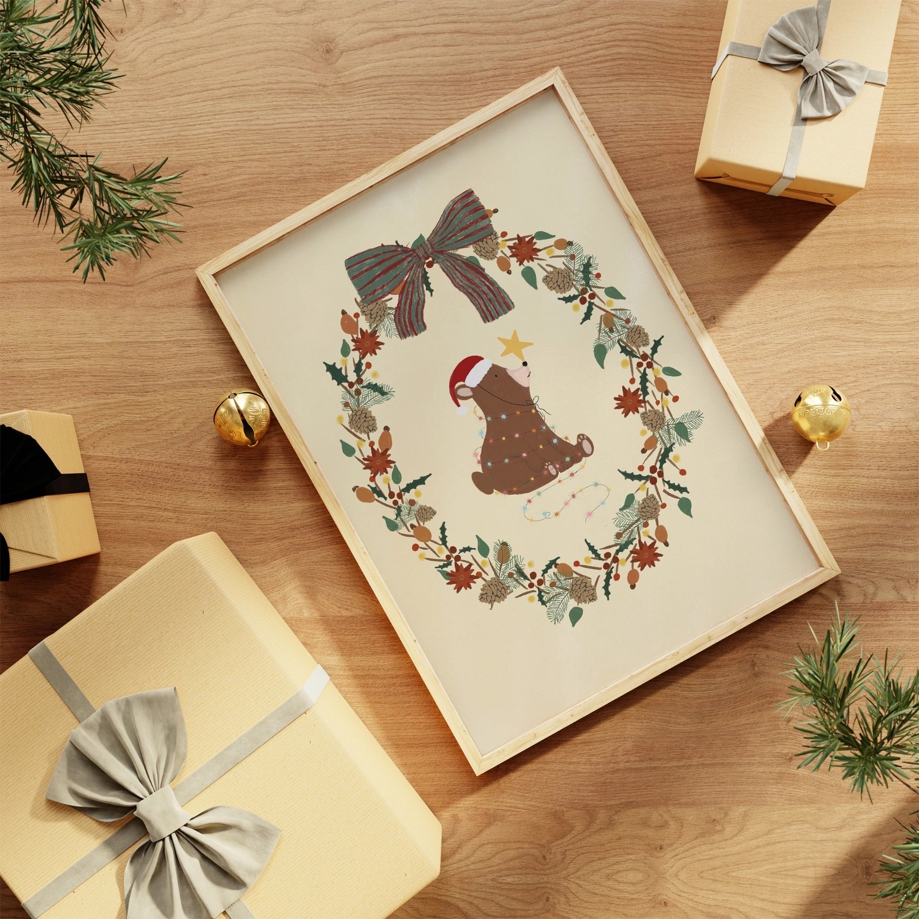 Christmas Bear Wreath