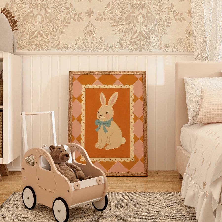 Bunny Nursery Print - Cute Rabbit Wall Art for Kids