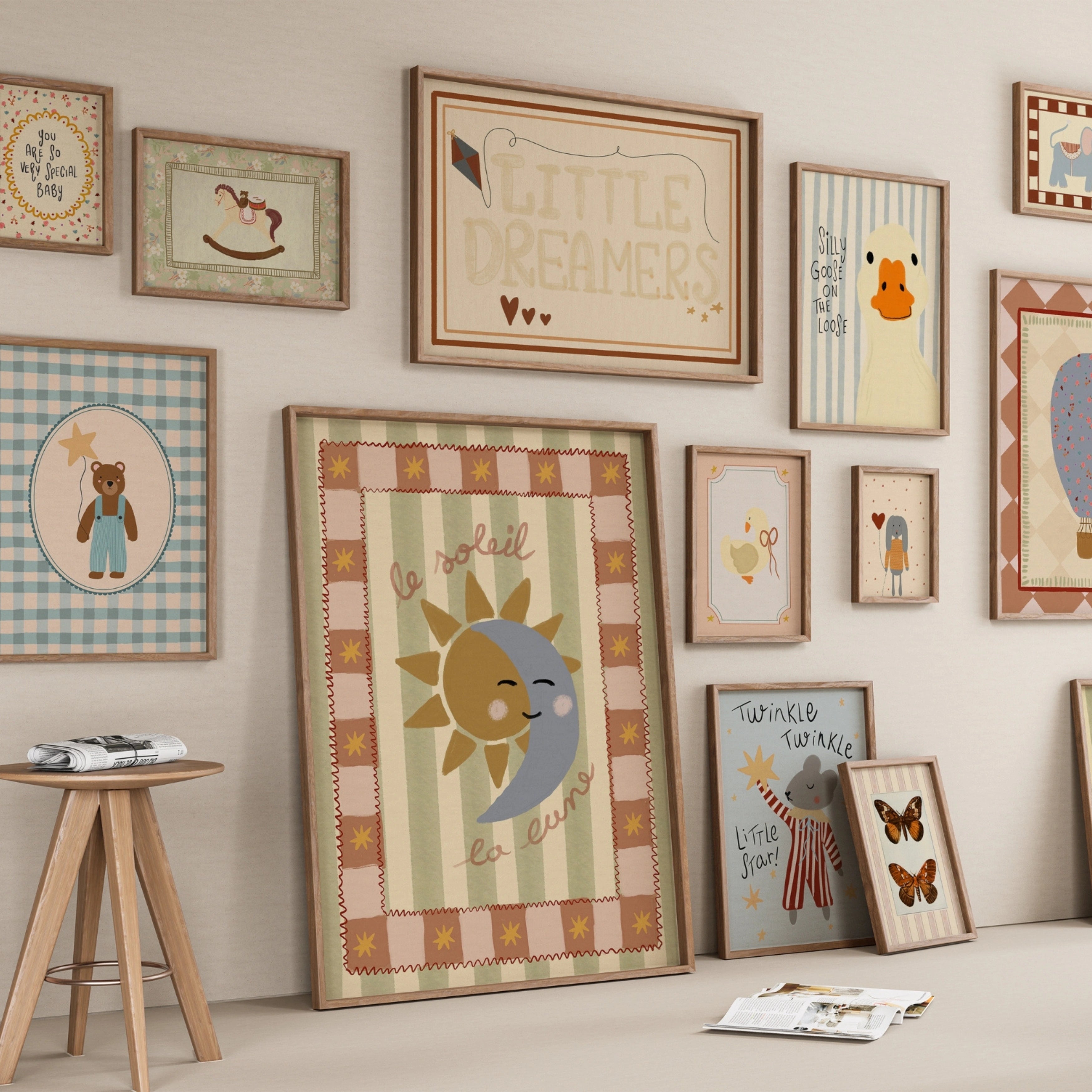 Handmade Vintage Nursery Decor, over 210 prints