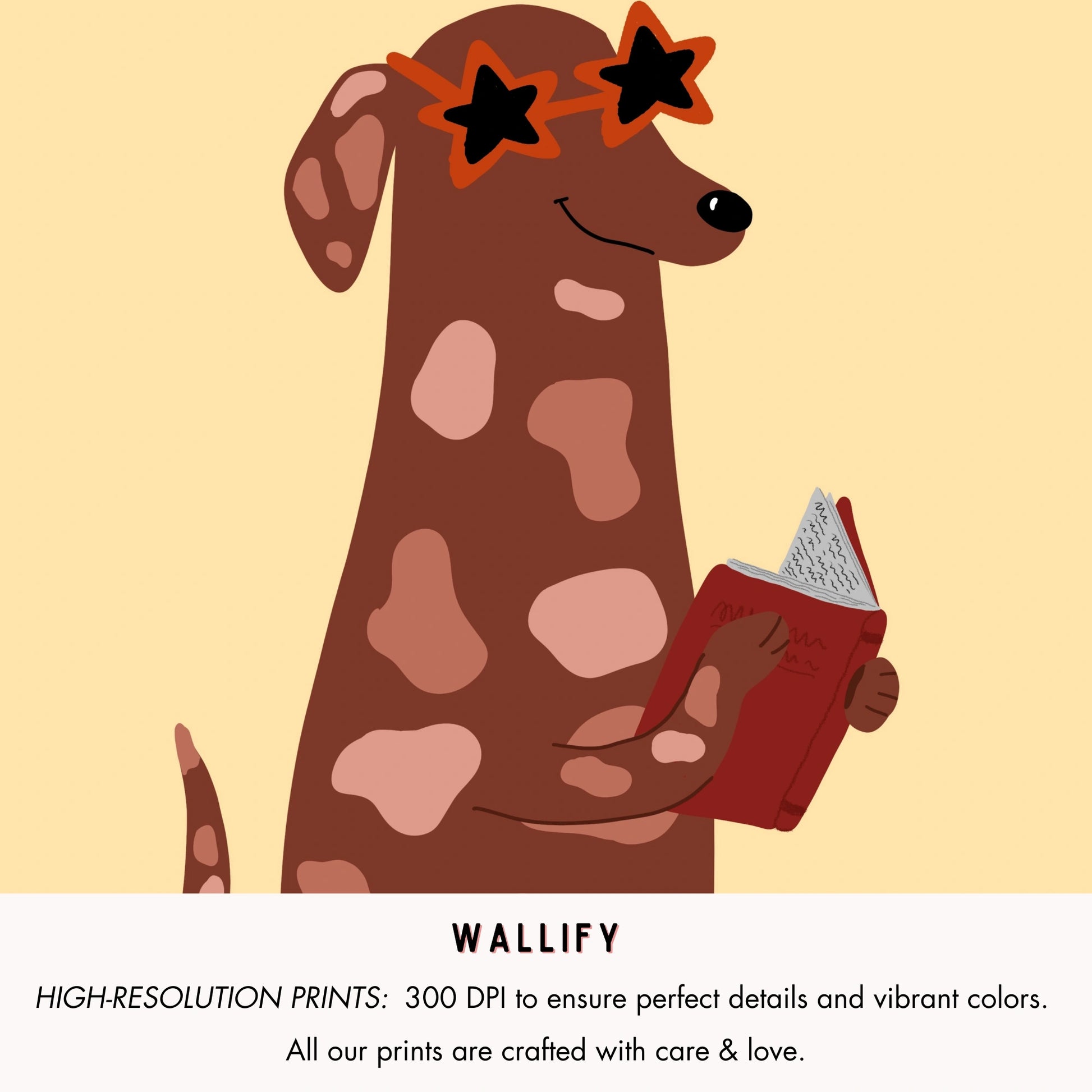 Handmade Yellow Bookish Decor, over 100 prints