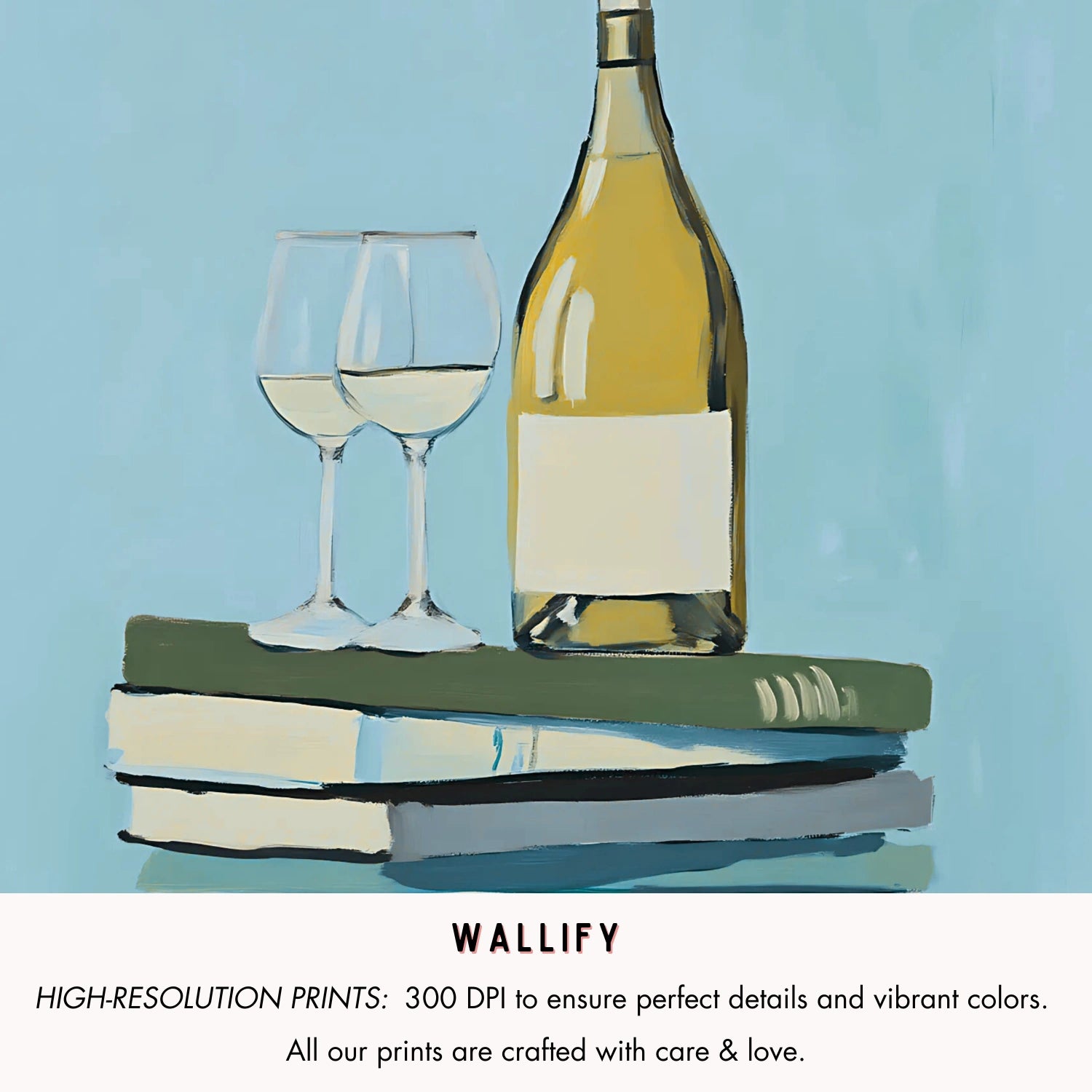 Handmade Blue Bookish Decor, over 100 prints