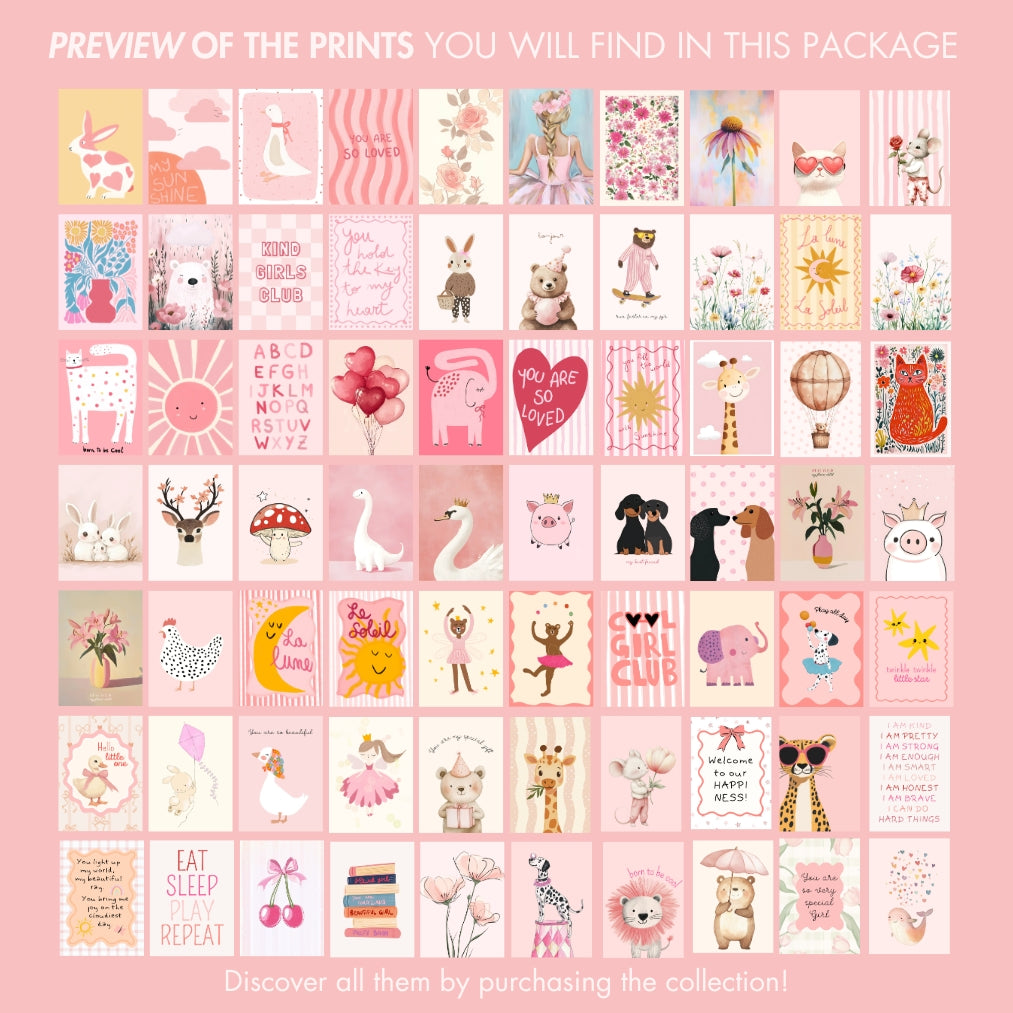 Handmade Girls Nursery, over 100 prints