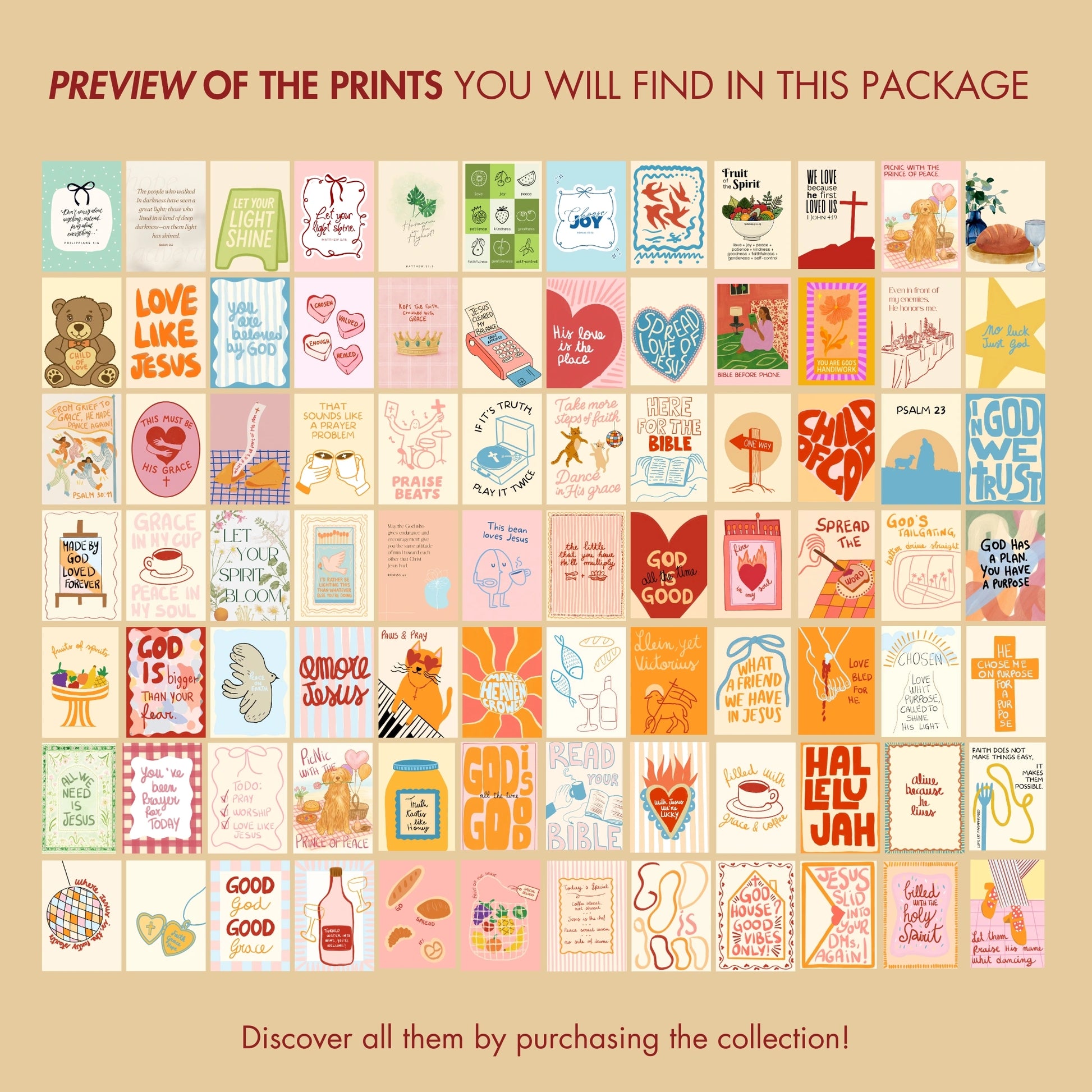 Handmade Trendy Christian, over 100 prints