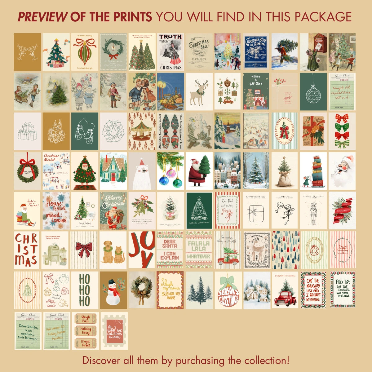 Handmade Whole Christmas Decor, over 590 prints