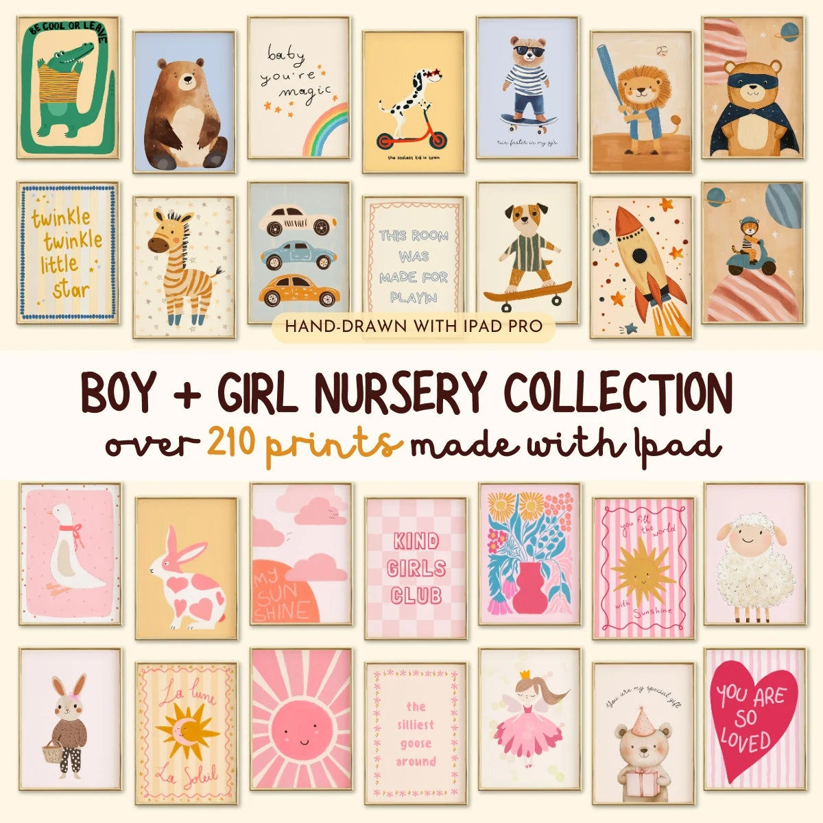Handmade Boy and Girl Nursery, over 210 prints