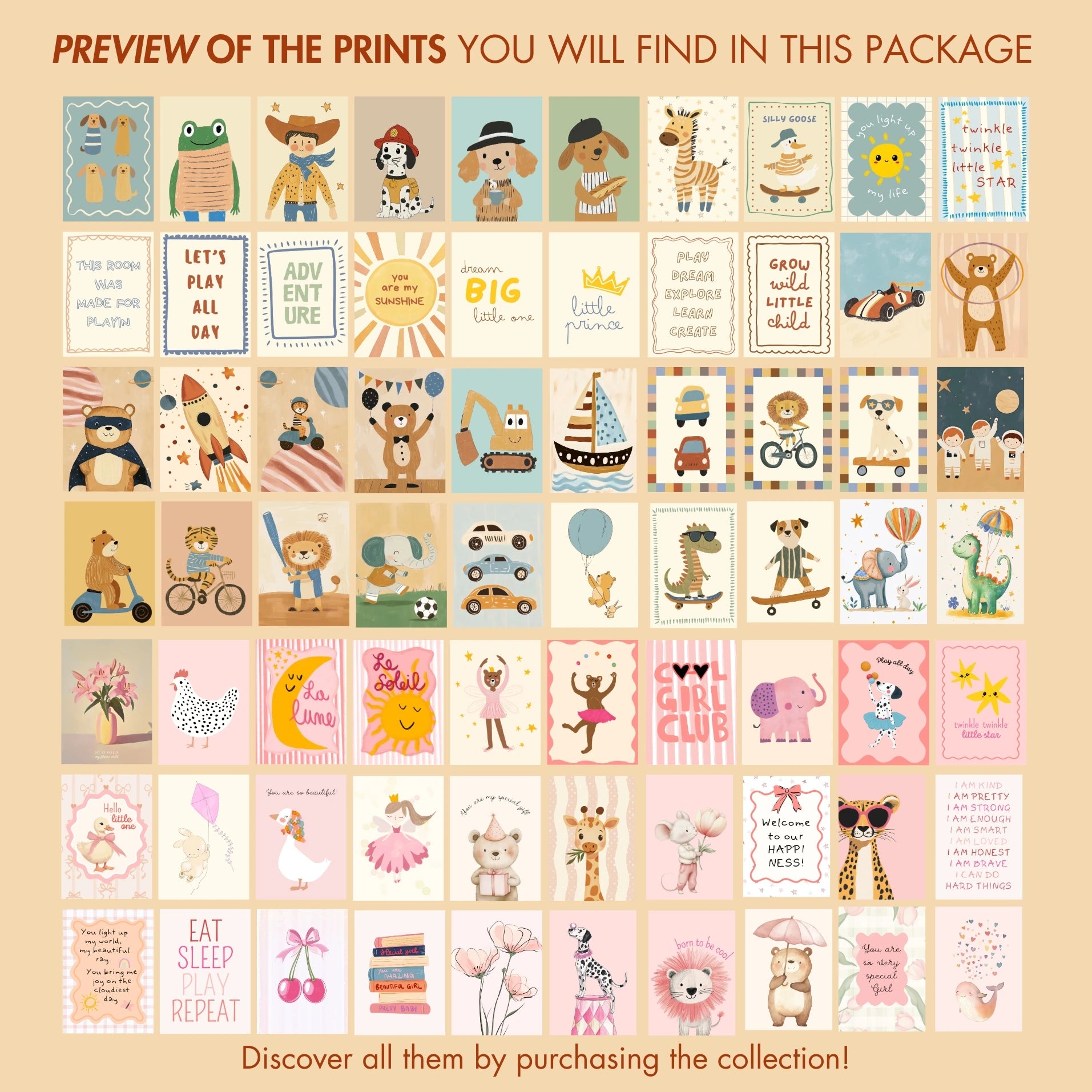 Handmade Boy and Girl Nursery, over 210 prints