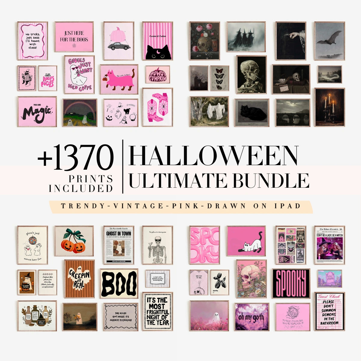 Halloween Wall Art Bundle, 1370+ Prints