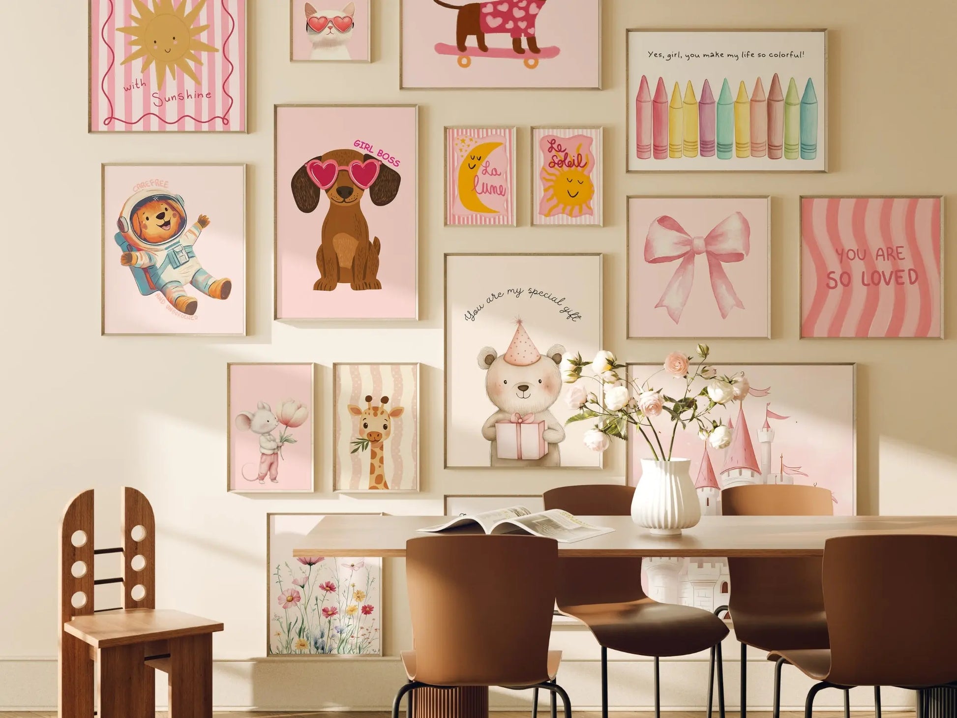 Handmade Girls Nursery, over 100 prints Il mio negozio