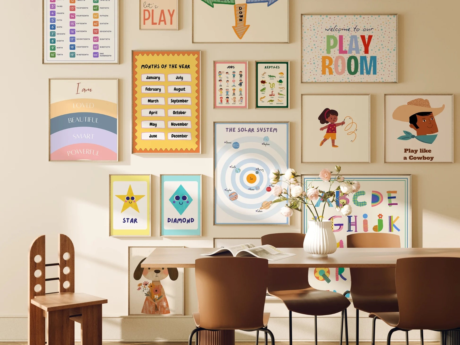 Handmade Educational Nursery, over 100 prints