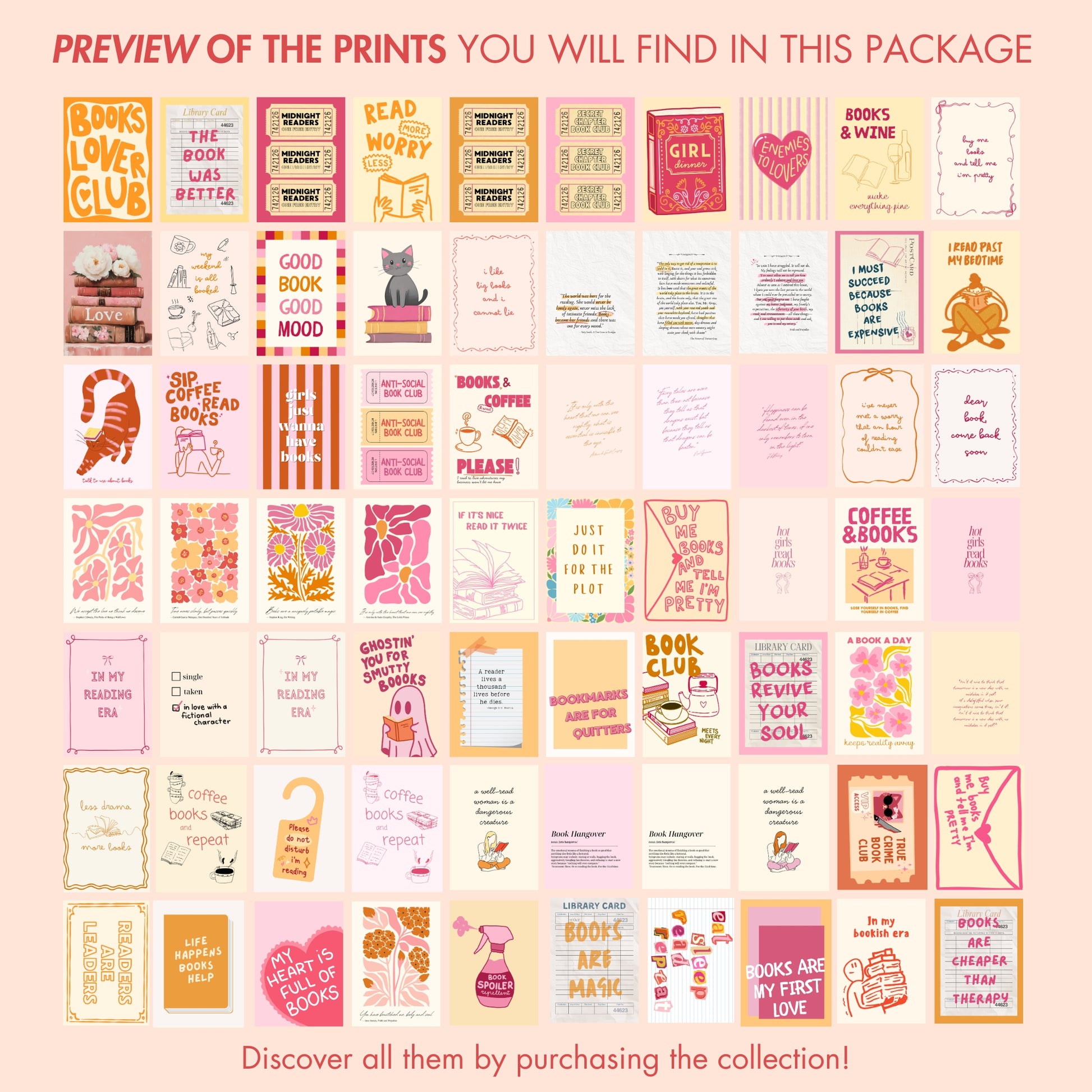 Handmade Bookish Decor, over 100 prints