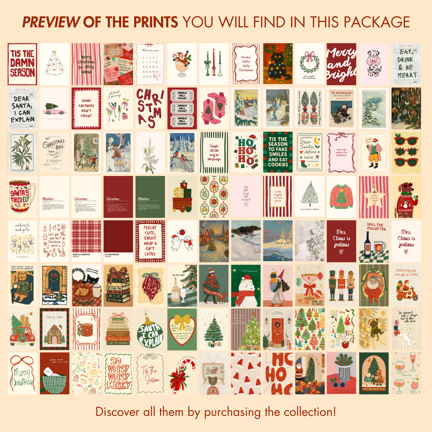 Handmade  Christmas Decor, over 170 prints