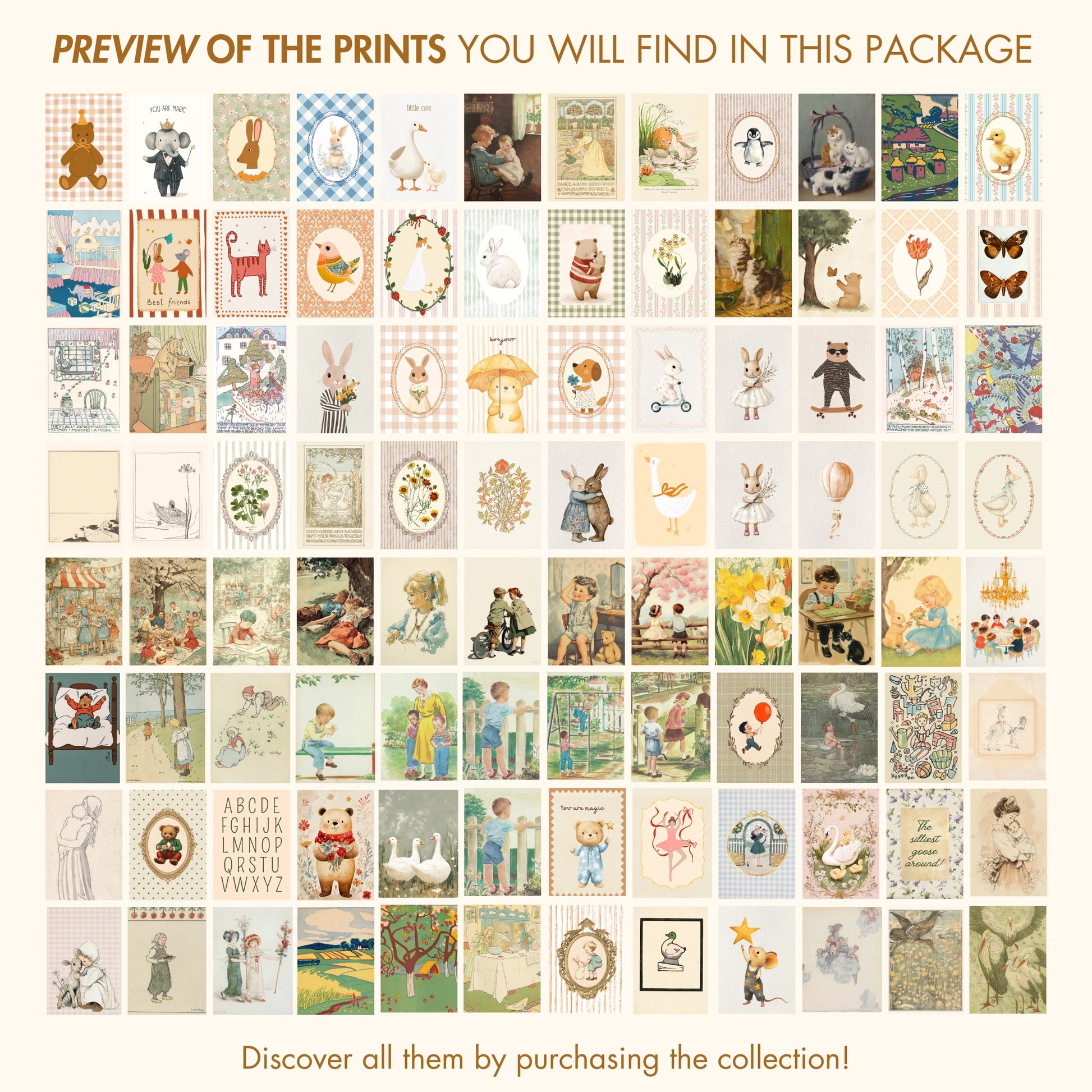 Handmade Vintage Nursery, over 140 prints